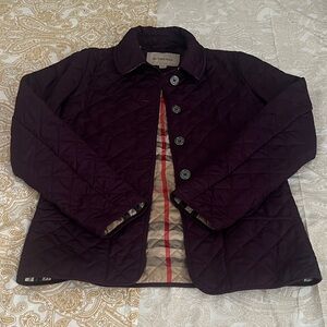 Burberry Dark Purple Quilted Kids Jacket